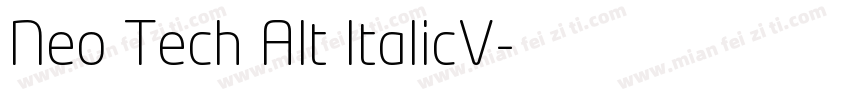 Neo Tech Alt ItalicV字体转换